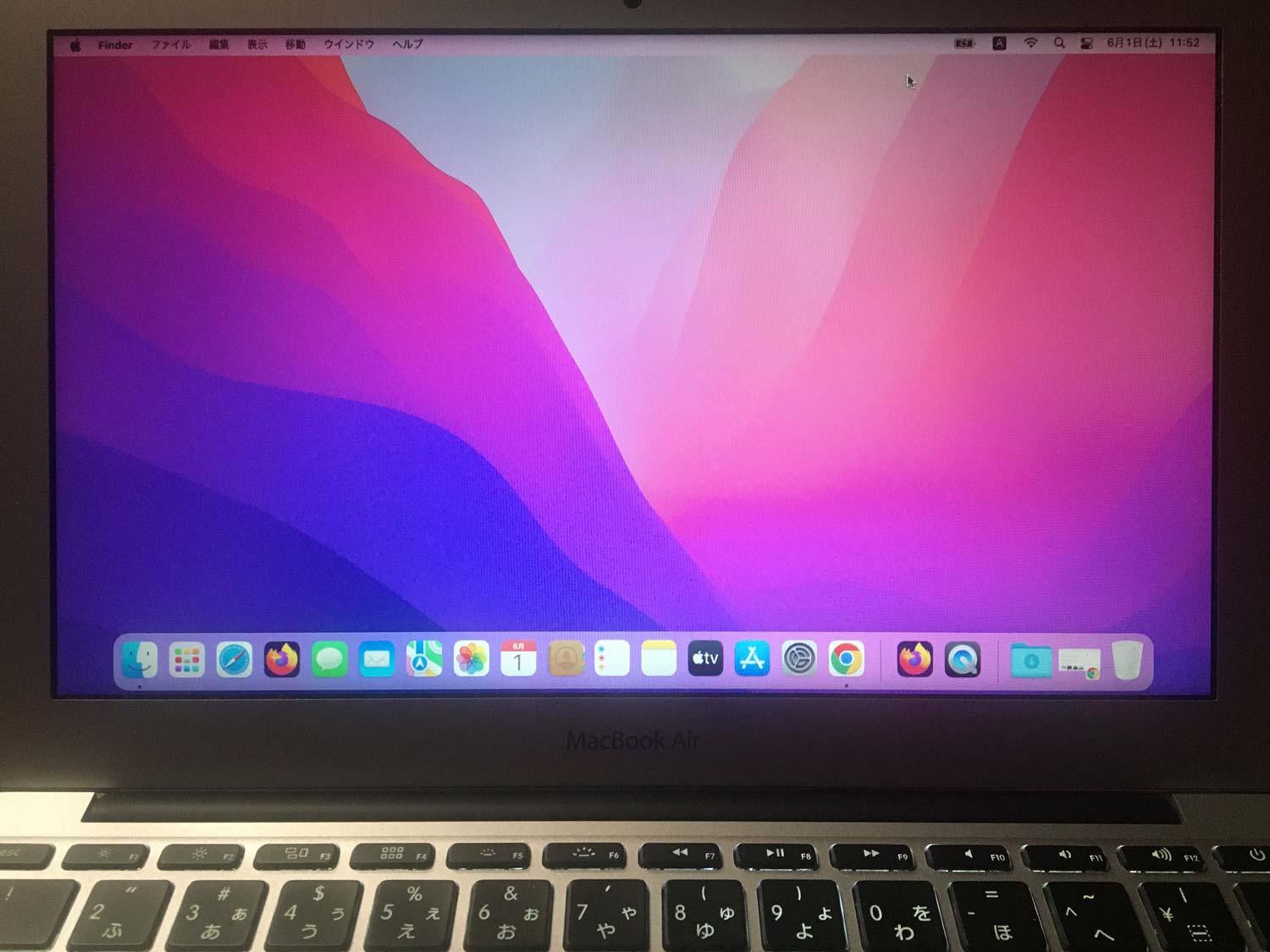 Mac OSのセットアップ後の画面